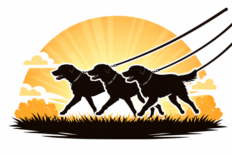 Bei der Führung von mehreren Hunden